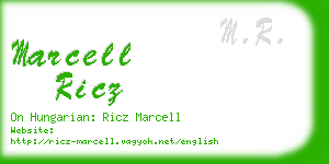 marcell ricz business card